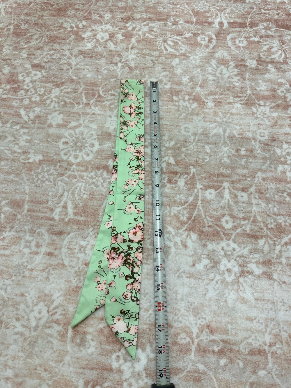 NEW 🌸 Satin Floral Twilly Scarf Tie - Picture 7 of 8